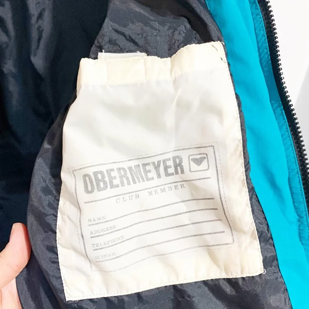 Obermeyer Kids Puffer Jacket - Teal, Purple, Pink, Neon Yellow Accents